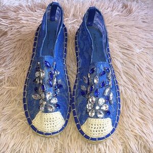 Blue Lace Flats, Antica Sartoria by Giacano Cirque